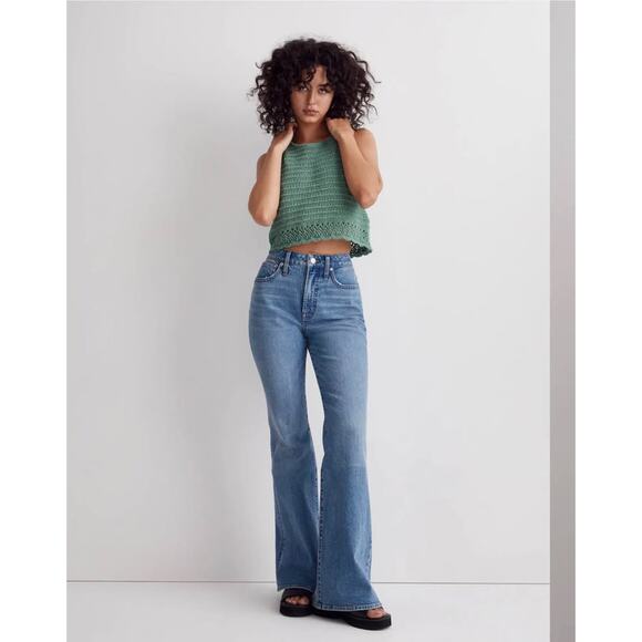 Women’s Madewell Cropped Kellen Crocheted Sweater Tank Size Small - Picture 7 of 9